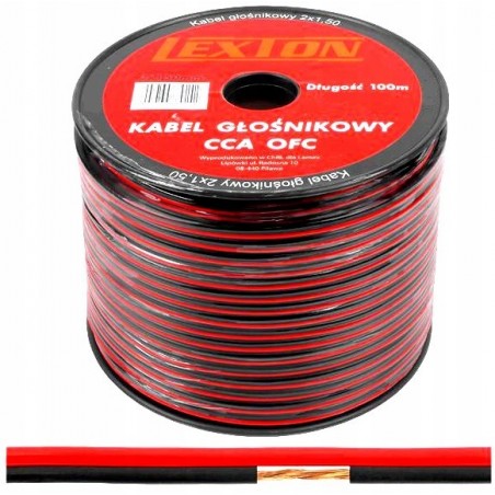Cable speaker cable CCA OFC 50cm 2x1.5mm LEXT