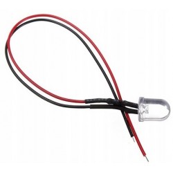 LED 3mm 12V with red DPF cable