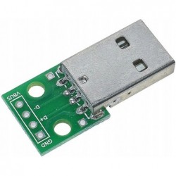 USB Type A to PCB Plug Adapter for Male Soldering