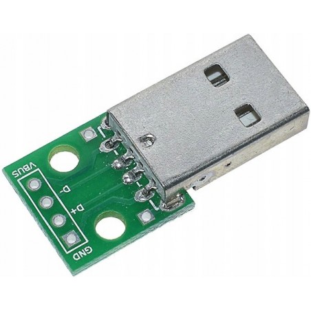 Adapter wtyku USB typ A na PCB do lutowania męski