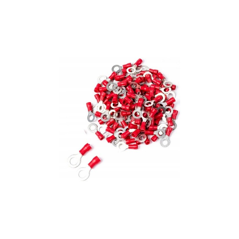2x red ring connector 1/4 fi 10 AWG 16-22