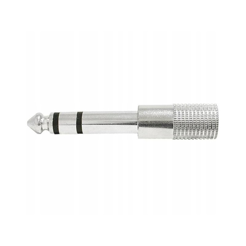 JACK large 6.3 mm to 3.5 STEREO adapter silver reduction