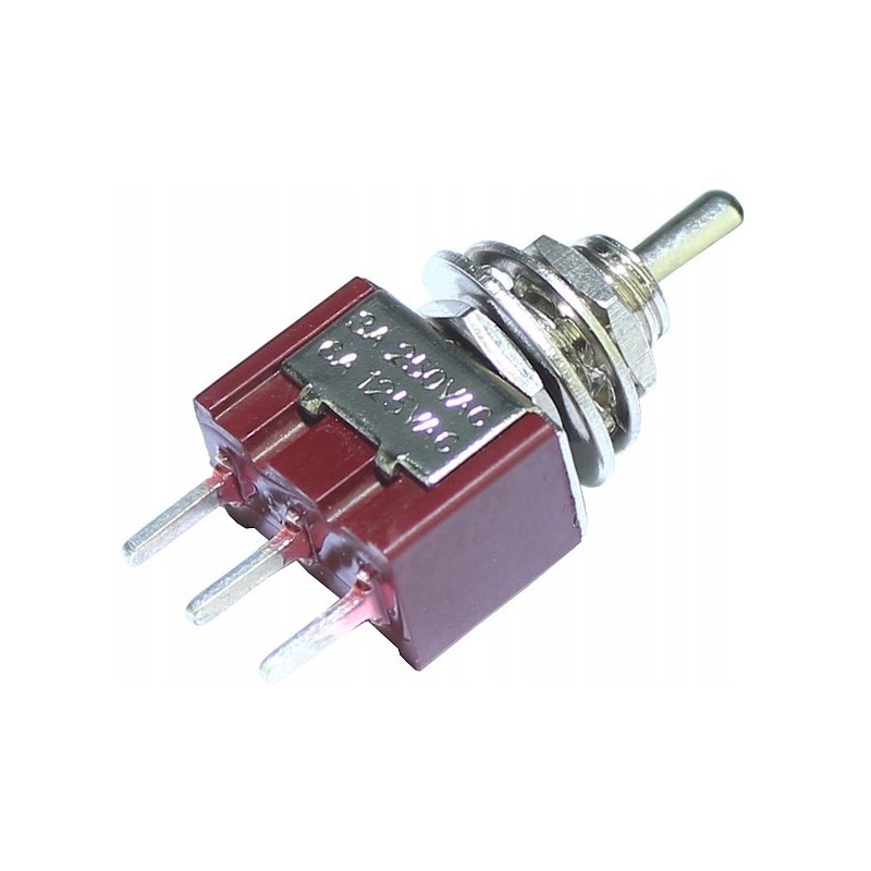 Przełącznik dźwigienkowy SPDT MTS-102 PCB lutowany