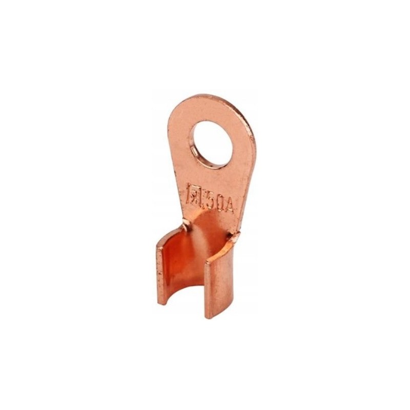 Ring terminal copper crimped 50A 6.3mm