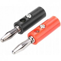 Pair of banana plugs 4mm connector red + black