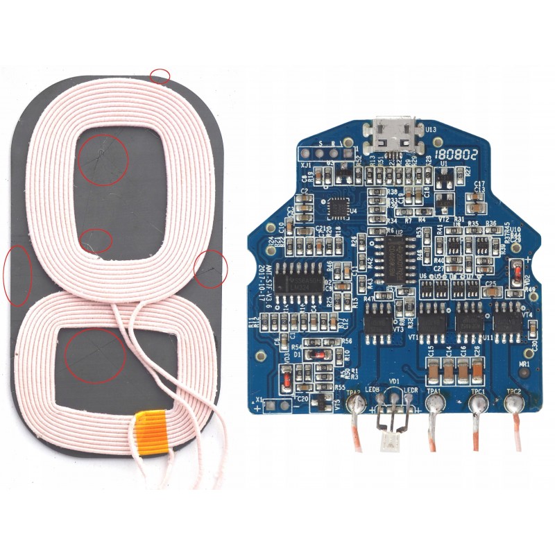 Qi wireless inductive charger 10W microUSB