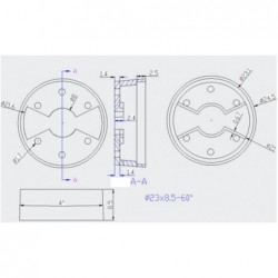 Power LED kilimator lens 60 degrees convex 5W