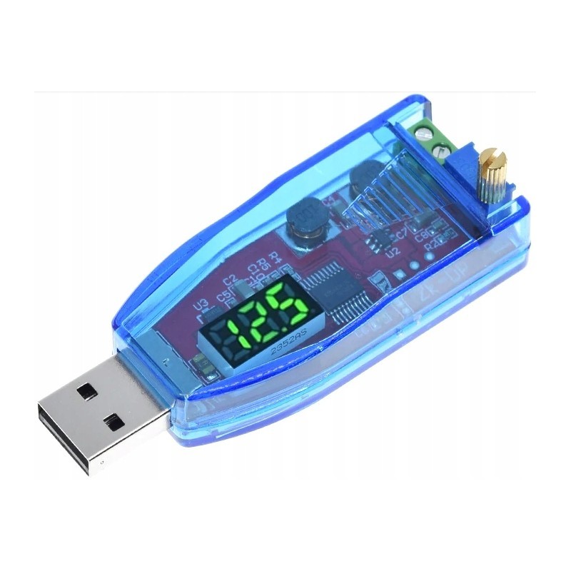 Przetwornica zasilacz USB regulowana 0.6-25V 3W