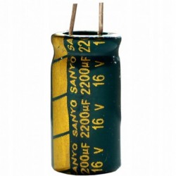 Kondensator elektrolit. 16V 2200uF 195x10 Sanyo