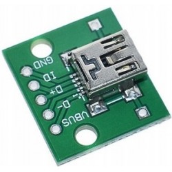 Adapter gniazda Mini USB na PCB do lutowania