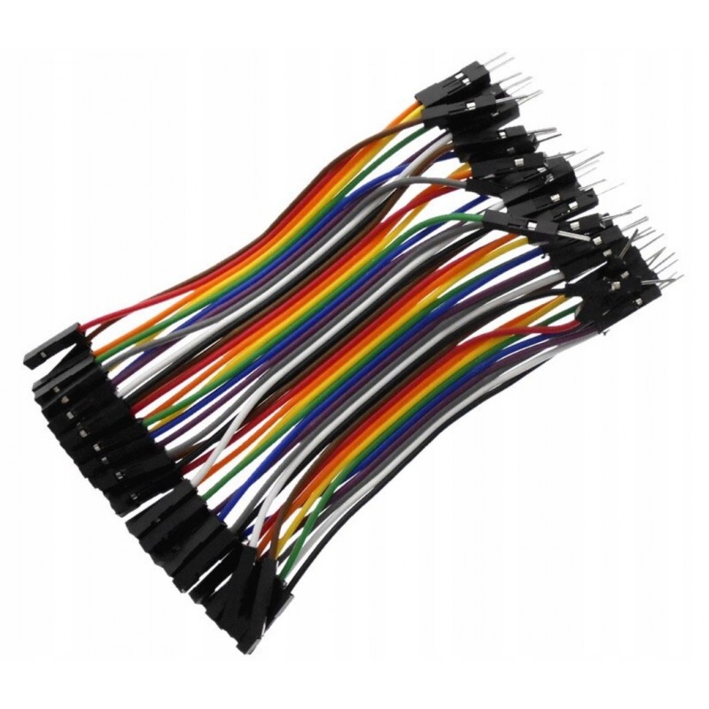 40x DuPont jumper cables 10cm female to male