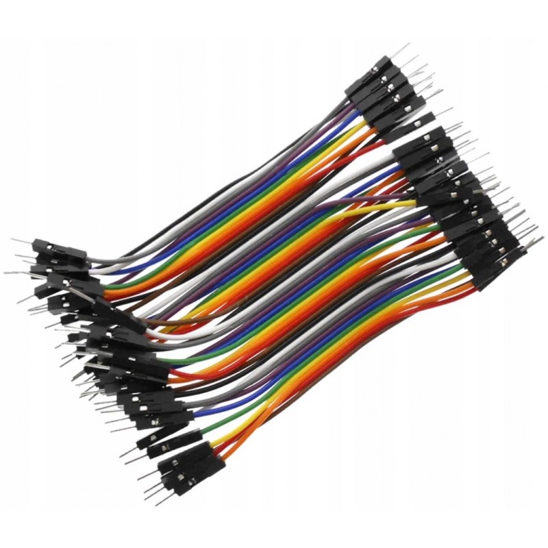 40x DuPont jumper cables 10cm male male