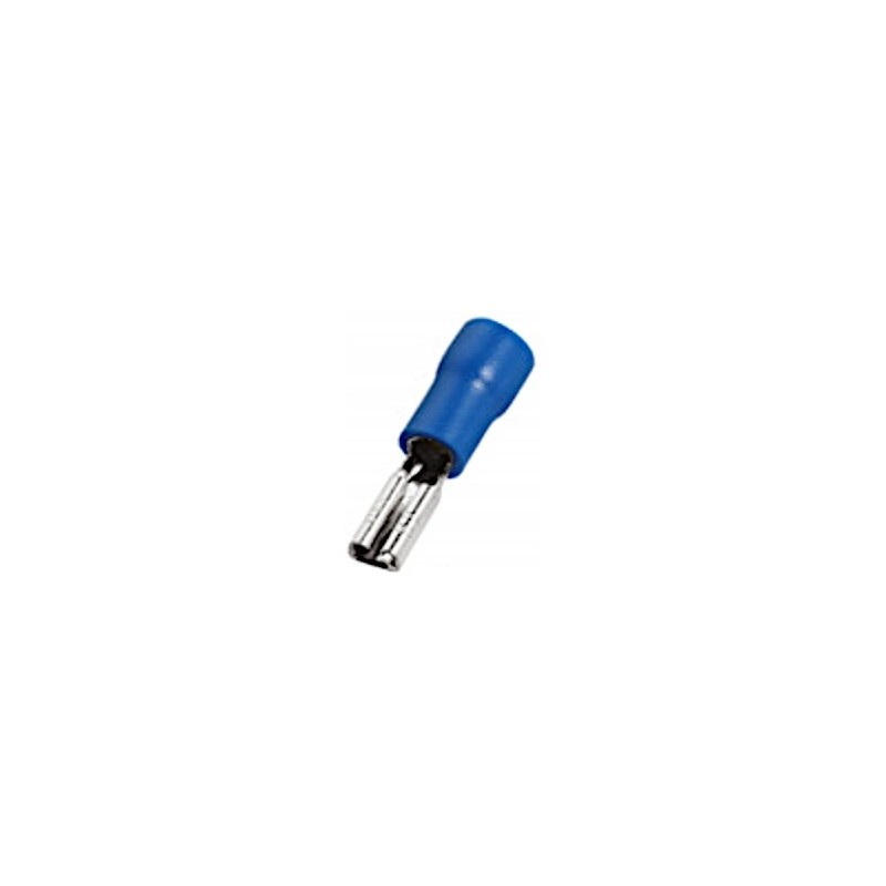 2x Female connector 2.8mm with blue insulation