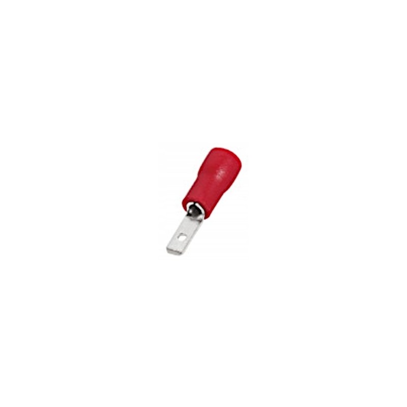2x Male connector 2.8mm with red insulation