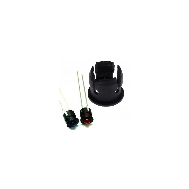 5x LED holder 5mm short clip-on black