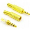 3.5mm stereo headphone jack connector gold metal
