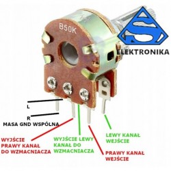 50k stereo audio linear potentiometer + knob