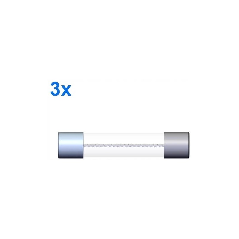3x Glass tube fuse fast 6x30mm 5A