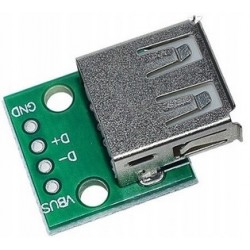 USB 2.0 Type A to PCB Port Adapter for Soldering