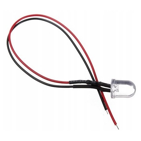 LED 5mm 12V with red DPF cable