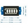 3S 18650 11.1 - 12.6V battery charge level indicator blue