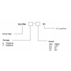 XL2596 5V TO220-5L XL2596T-5.0E1 DC-DC BUCK inverter XLSEMI