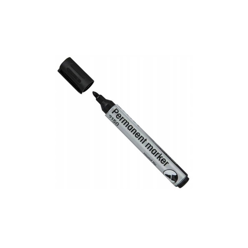 Permament black marker round tip 2150