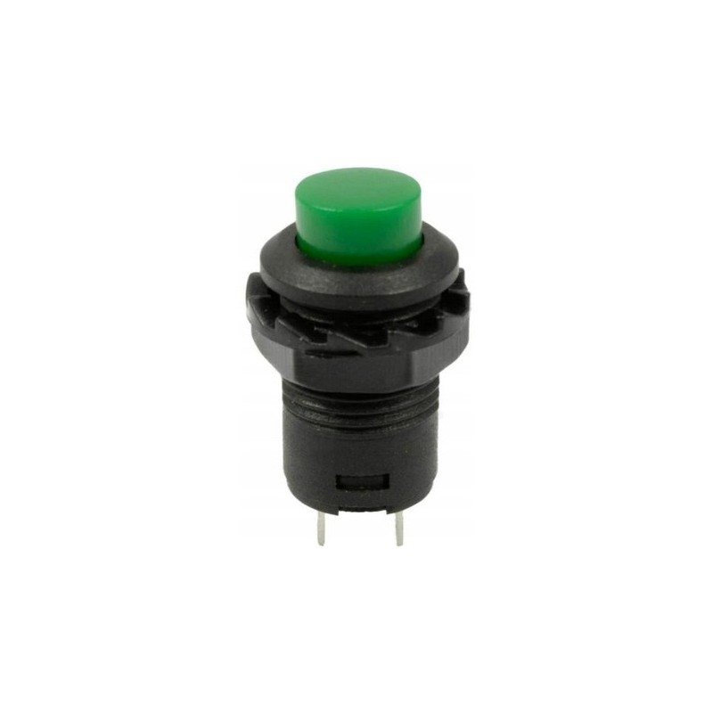 Fixed pushbutton SPST NO green 12mm