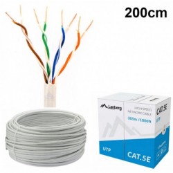 Kabel LAN UTP 5E sieciowy drut skrętka CCA 2 metry