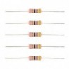5x rezystor 4.7k Ohm tolerancja 5% moc 1W 4.7k