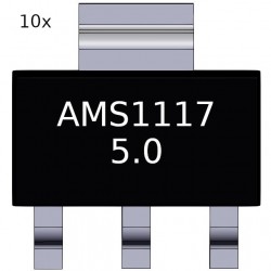 10x AMS1117-5V voltage regulator 1A 5V