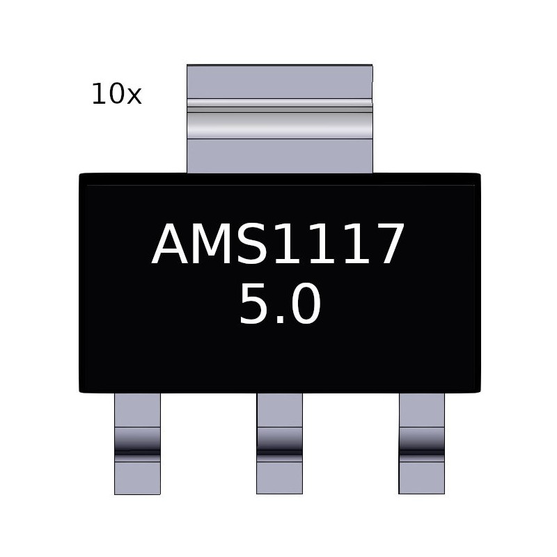 10x AMS1117-5V stabilizator napięcia 1A 5V