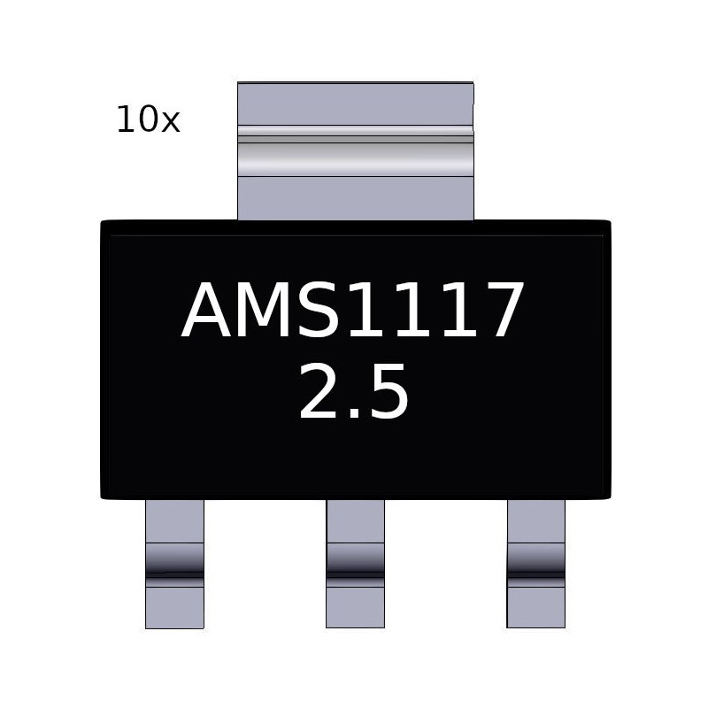 10x AMS1117-2.5V 1A 2.5V voltage stabiliser