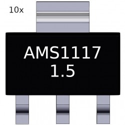 10x AMS1117-1.5V voltage regulator 1A 1.5V