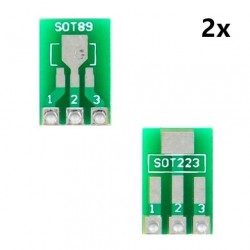 2x Double-sided PCB Adapter SOT89 SOT223 DIP FV