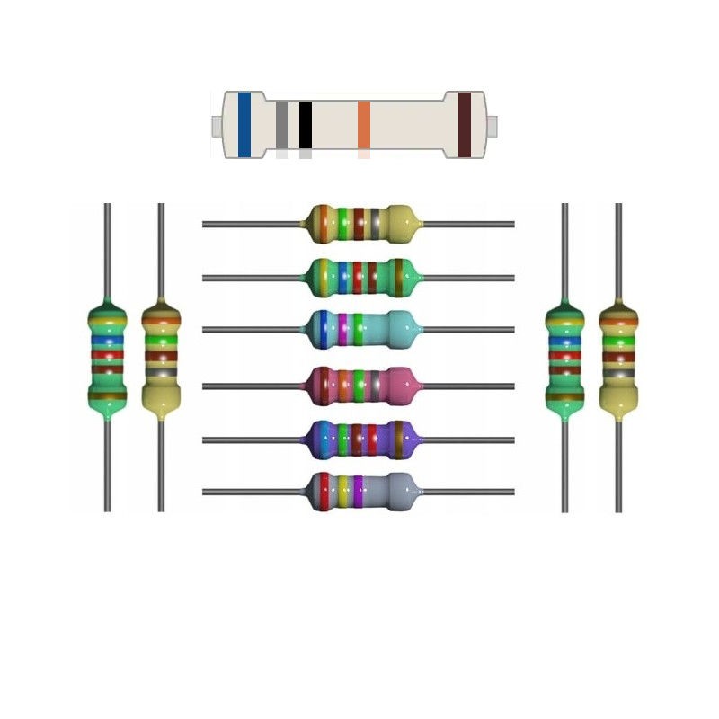 10x 680K resistor 1% tolerance power 1/4W