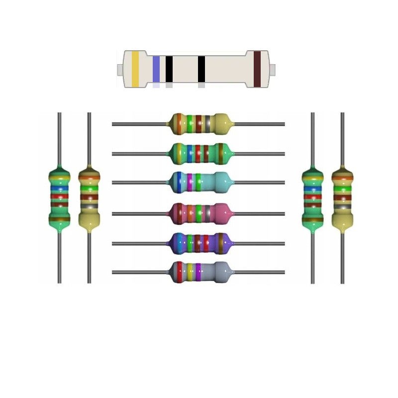 10x 470 Ohm resistor 1% tolerance power 1/4W 470R