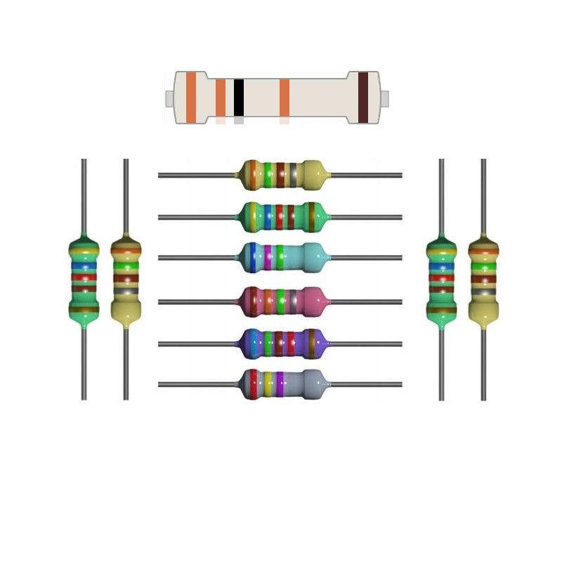 10x 330K resistor 1% tolerance power 1/4W