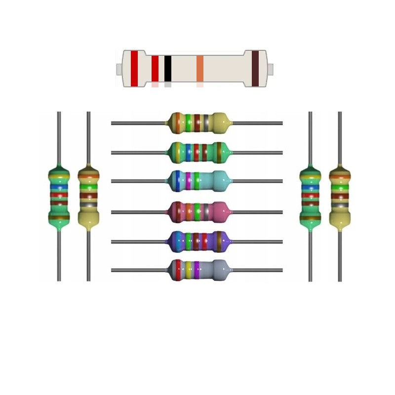 10x 220K resistor 1% tolerance power 1/4W