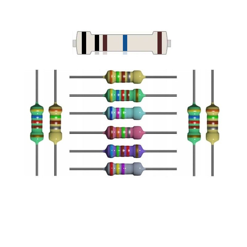 10x 1M resistor 1% tolerance power 1/4W
