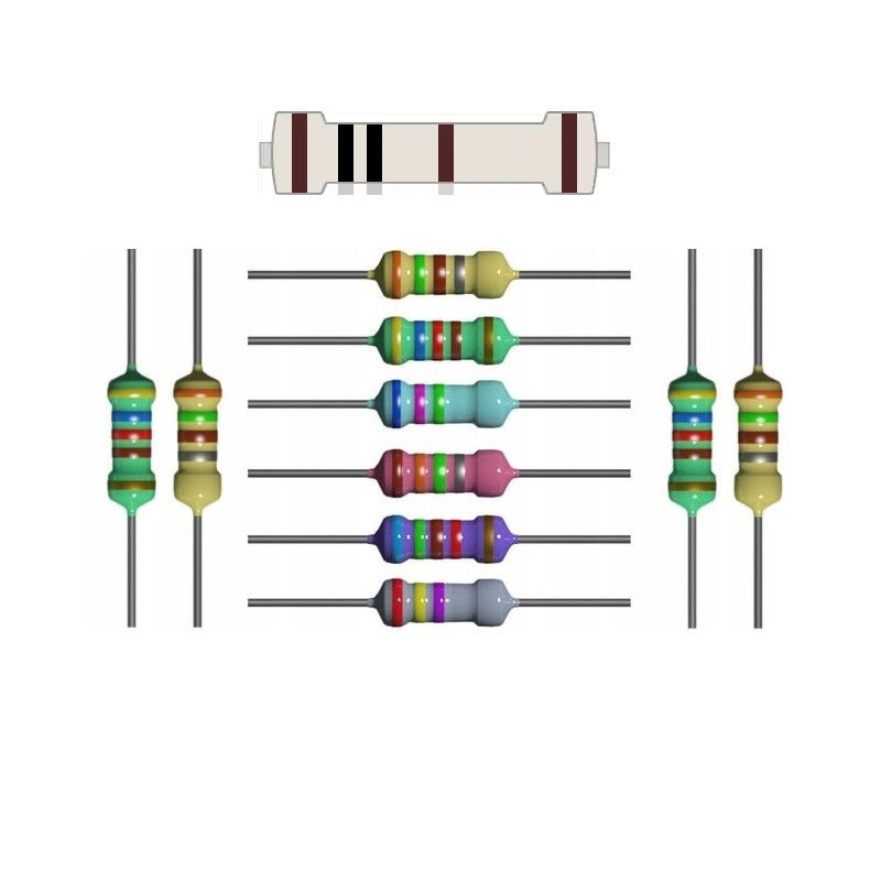 10x 1K resistor 1% tolerance power 1/4W