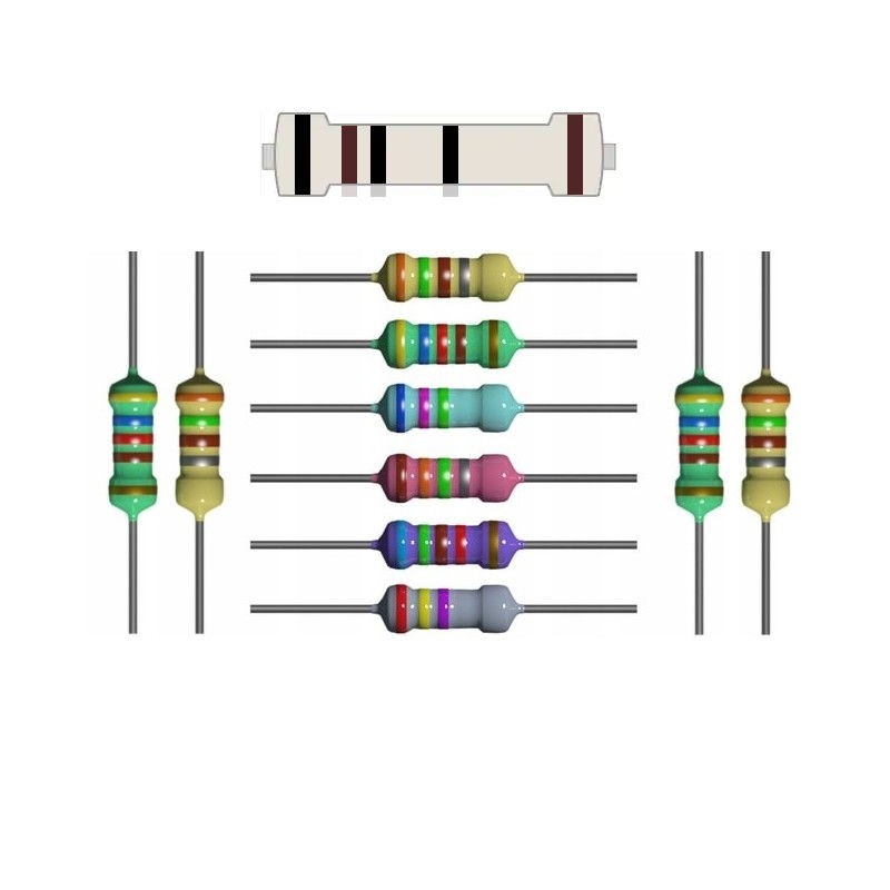 10x 10 Ohm resistor 10R 1% tolerance power 1/4W