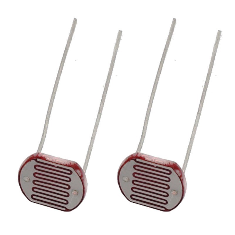 2x GL5539 senzor de lumină cu fotorezistor 5mm 30-90 kOhm 150V