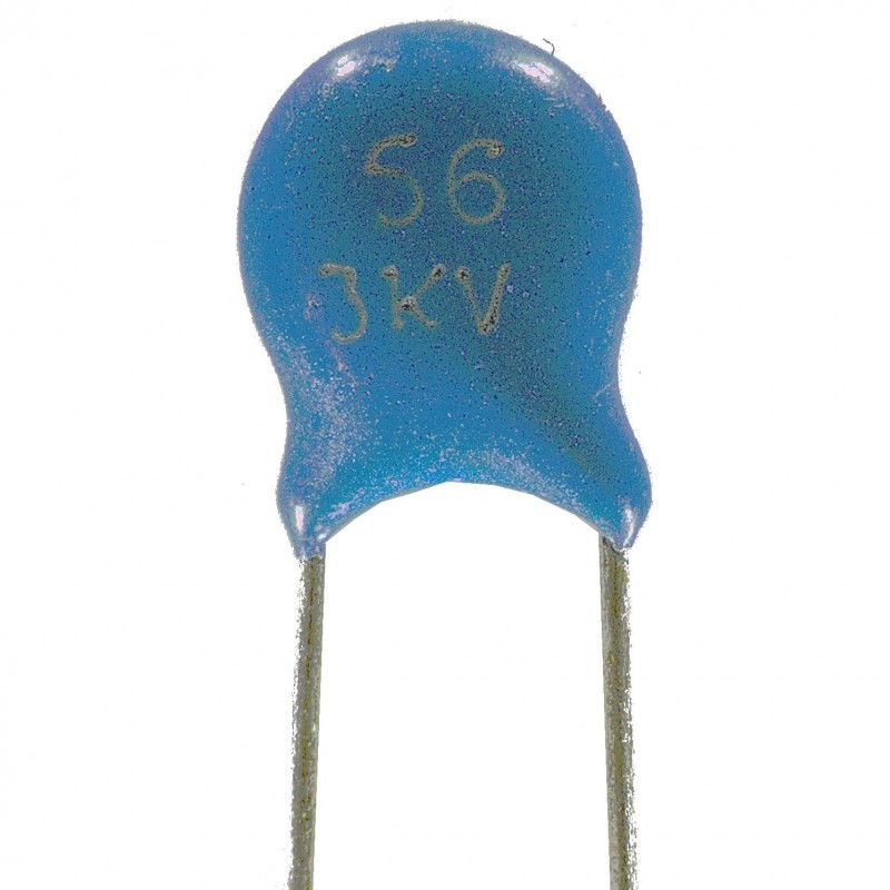 Condensator ceramic 3KV 56pF de înaltă tensiune 6x3mm