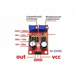 NE555 generator de impulsuri NE555 1Hz 200kHz generator de impulsuri DIY module