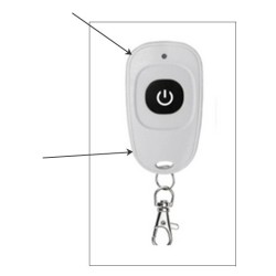 433Mhz telecomandă 1 canal EV1527 cu baterii albe pentru controler
