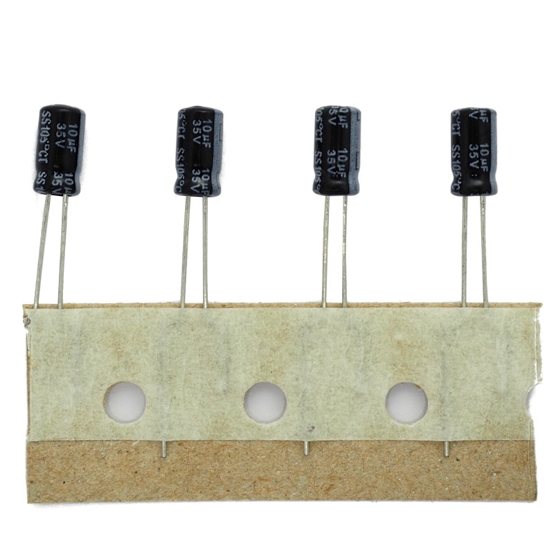 4X Condensator electrolitic 35V 10uF 4x7