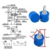 Potențiometru de precizie multitură 3590S 2K 2W W202 cu șurub BOURNS