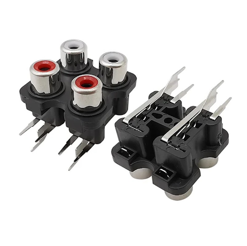 Cinch Scraper Module Jest u nas ️Connector socket 4x RCA cinch mounting module AUX AV panel ...