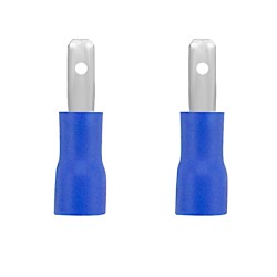 2x 2.8mm male connector with insulation blue